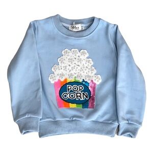 Lola + The Boys Blue Popcorn Kids Sweatshirt - LIKE NEW!